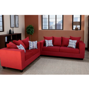 300 RED VELVET SOFA/LOVESEAT