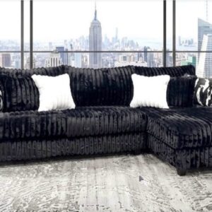 9523 BLACK SECTIONAL