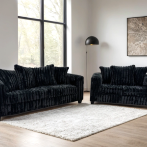 HUGO BLACK SOFA/LOVESEAT